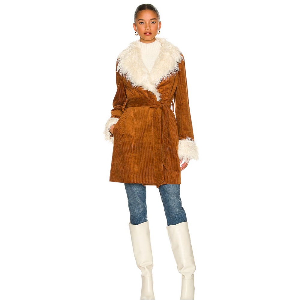NWOT Show Me Your Mumu Penny Lane Coat in Sienna Corduroy Size Small